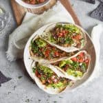 10 minute black bean tacos