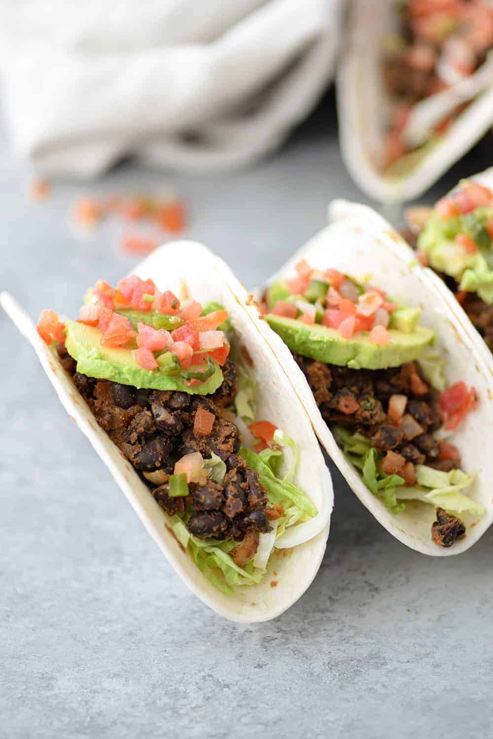 Two Vegan Black Bean Tacos