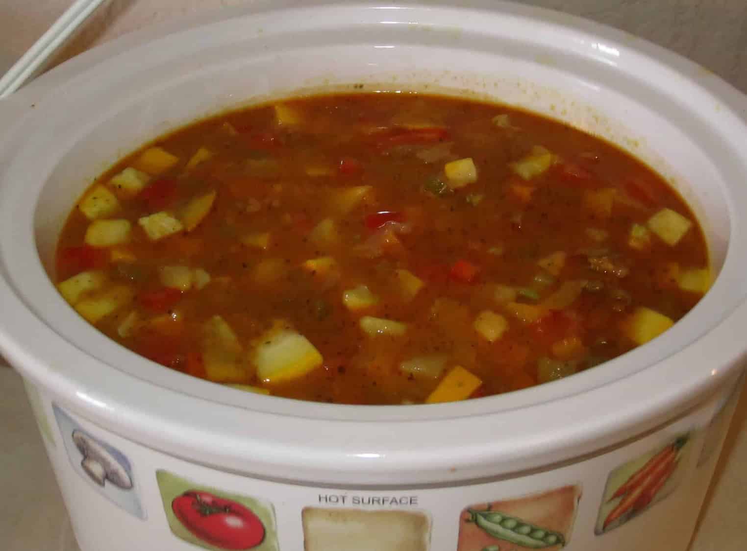Chunky Vegetable Soup Recipe Delish Knowledge