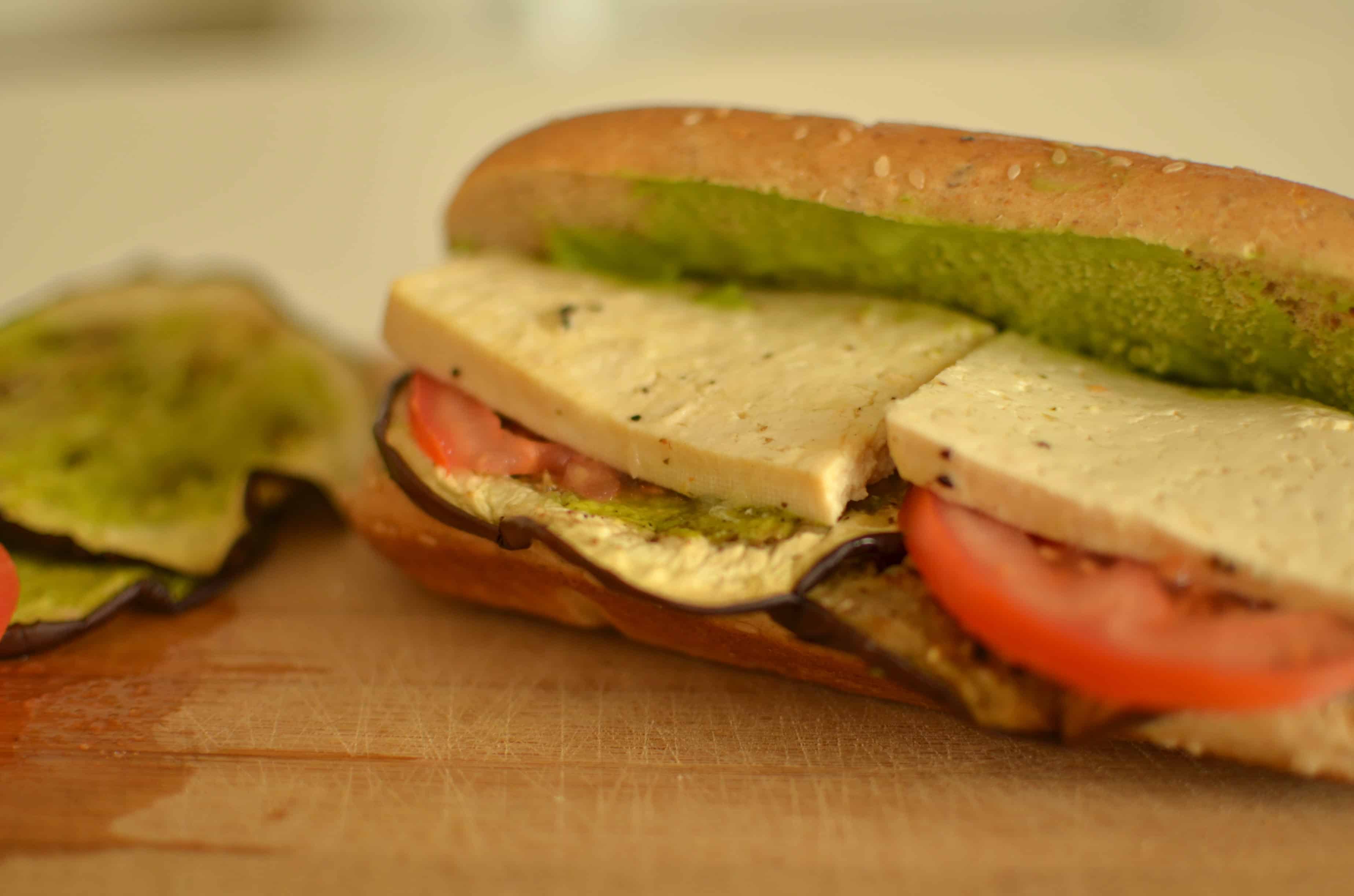 Creamy Basil & Eggplant Sandwiches Delish Knowledge