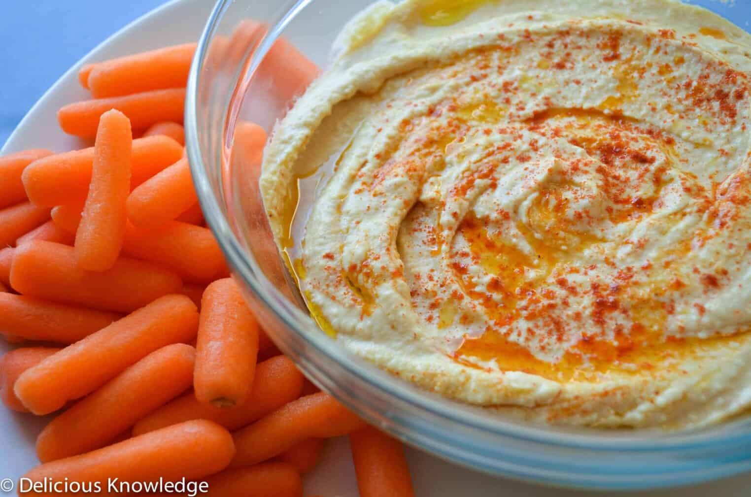It's simple making the best hummus! This recipe is oil-free, vegan and ready in just 6 minutes. It really is delicious on everything: roasted vegetables, salads, tossed with hot pasta, sandwiches, or just eat by the spoonful.