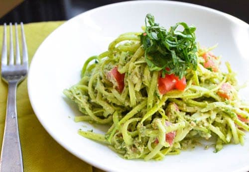 raw zucchini pasta