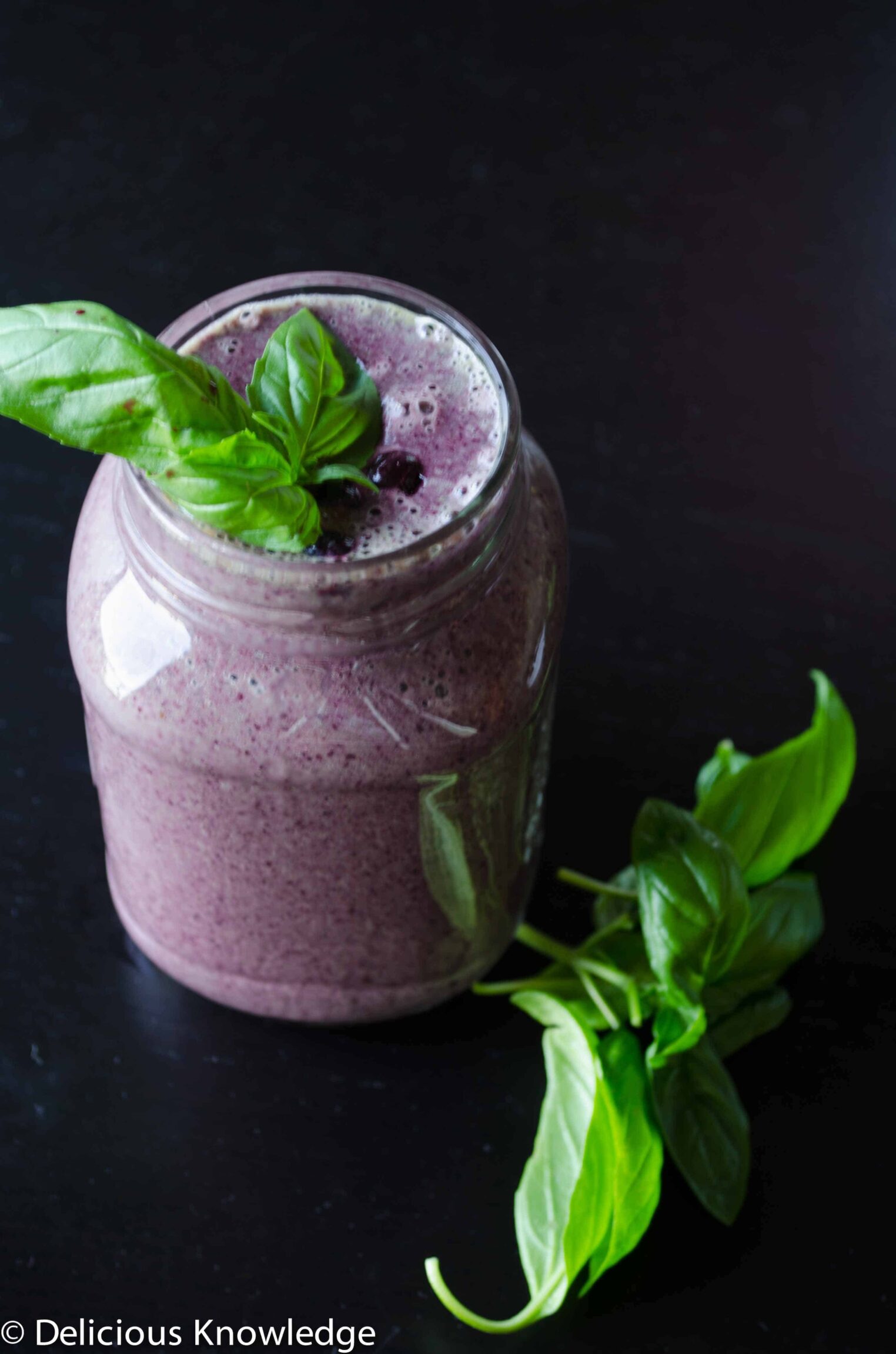 Blueberry Basil Smoothie Delish Knowledge