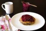 Oatmeal Pancakes With Blueberry Glaze