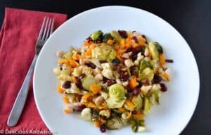 Serve this Brussel sprouts salad immediately or store ahead for friends and family 