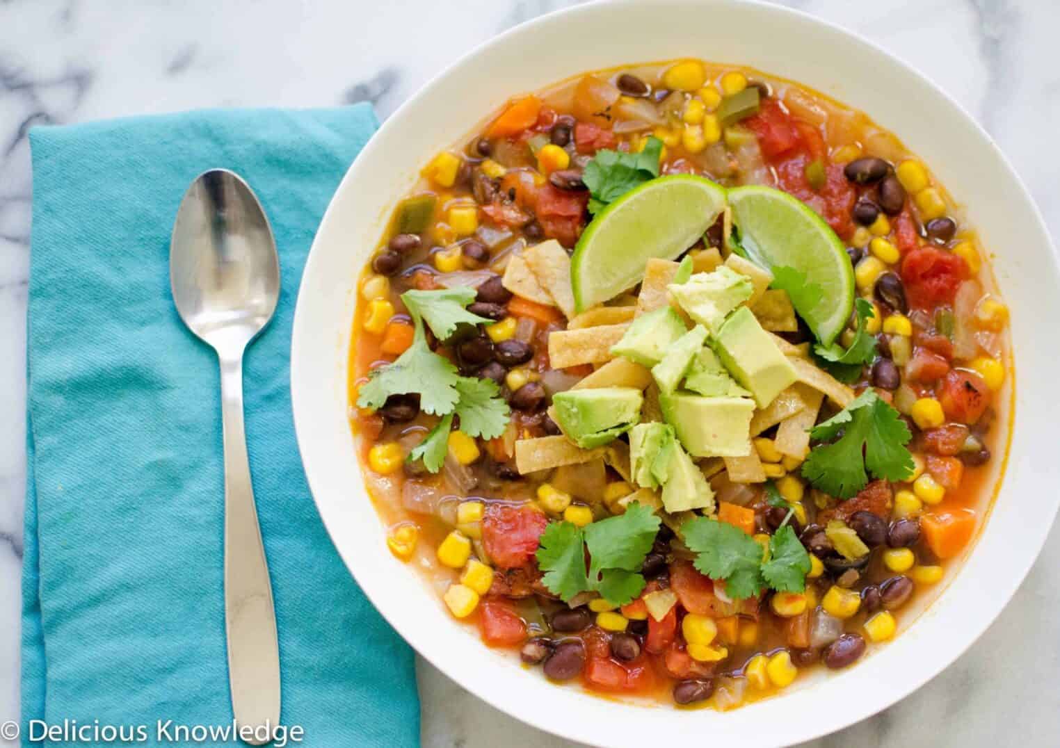 vegan tortilla soup