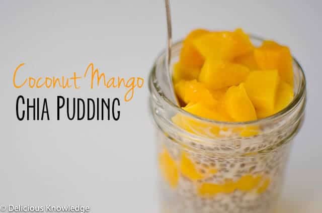 Coconut Mango Pudding Made With Chia Seeds