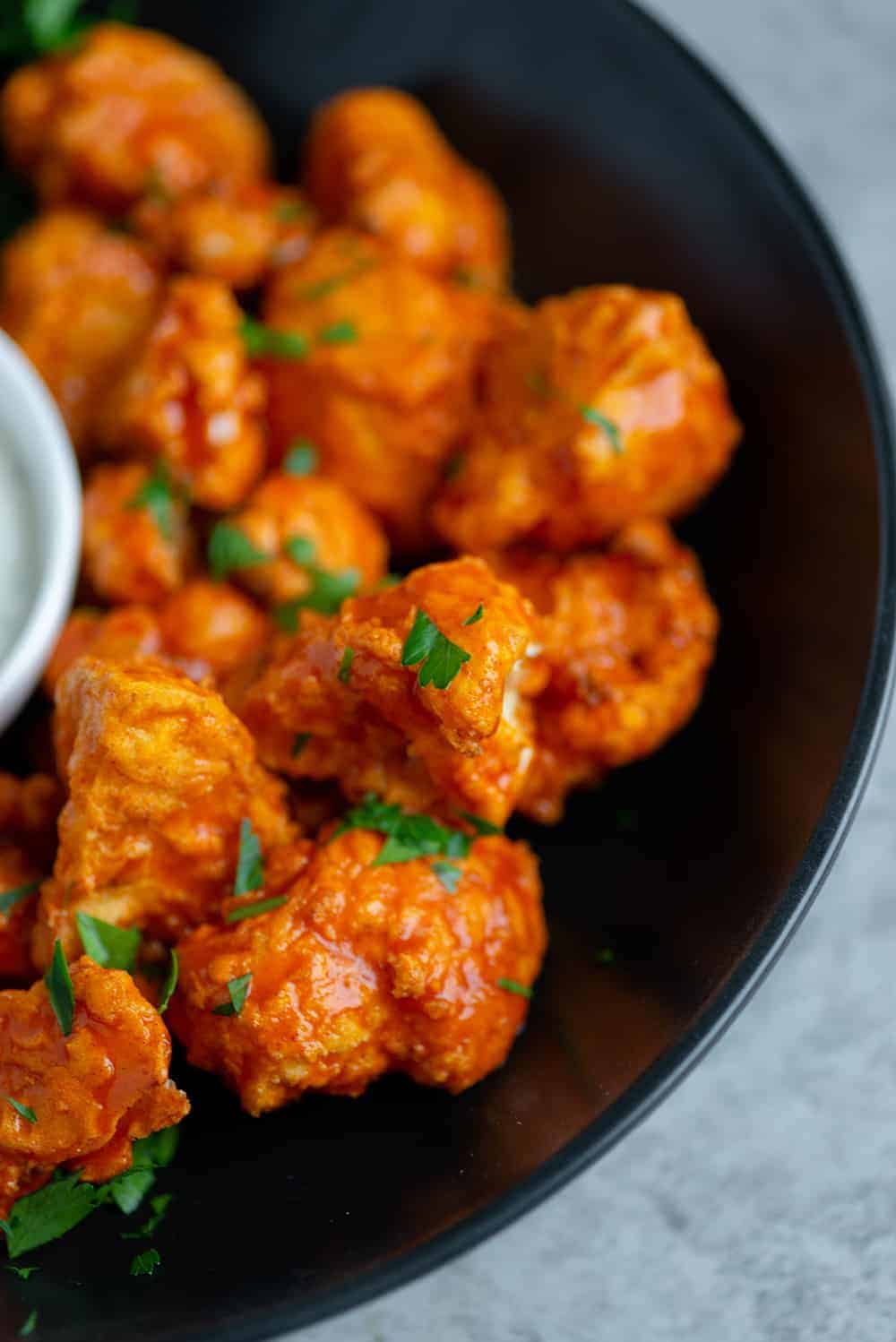 Air Fryer Buffalo Wings Made With Cauliflower 