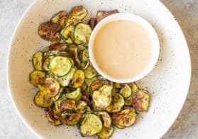 air fryer fried zucchini chips