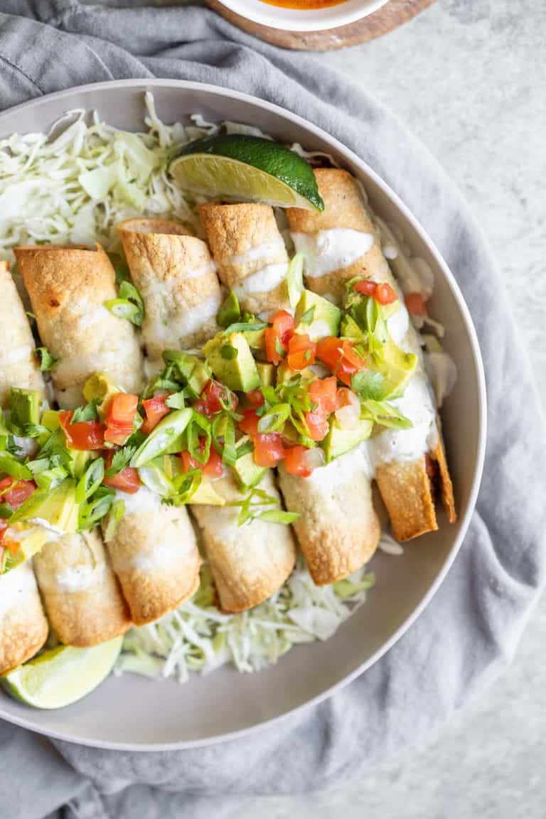 Air Fryer Black Bean Taquitos Delish Knowledge