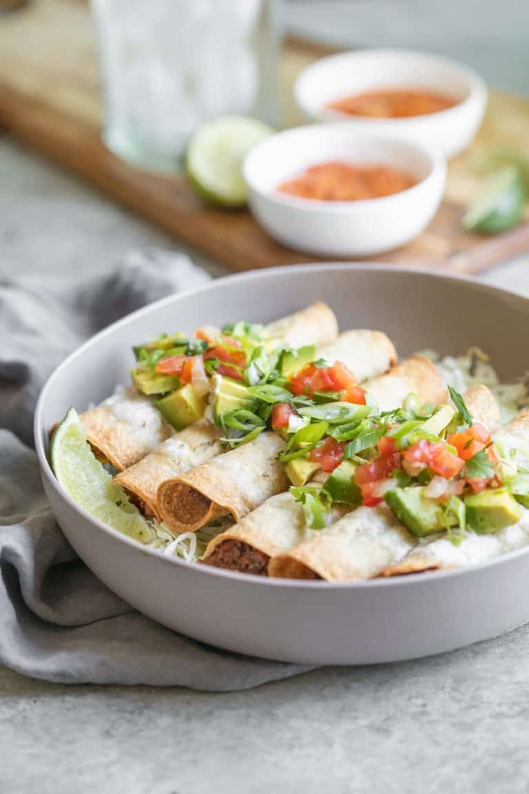 Air Fryer Black Bean Taquitos Delish Knowledge