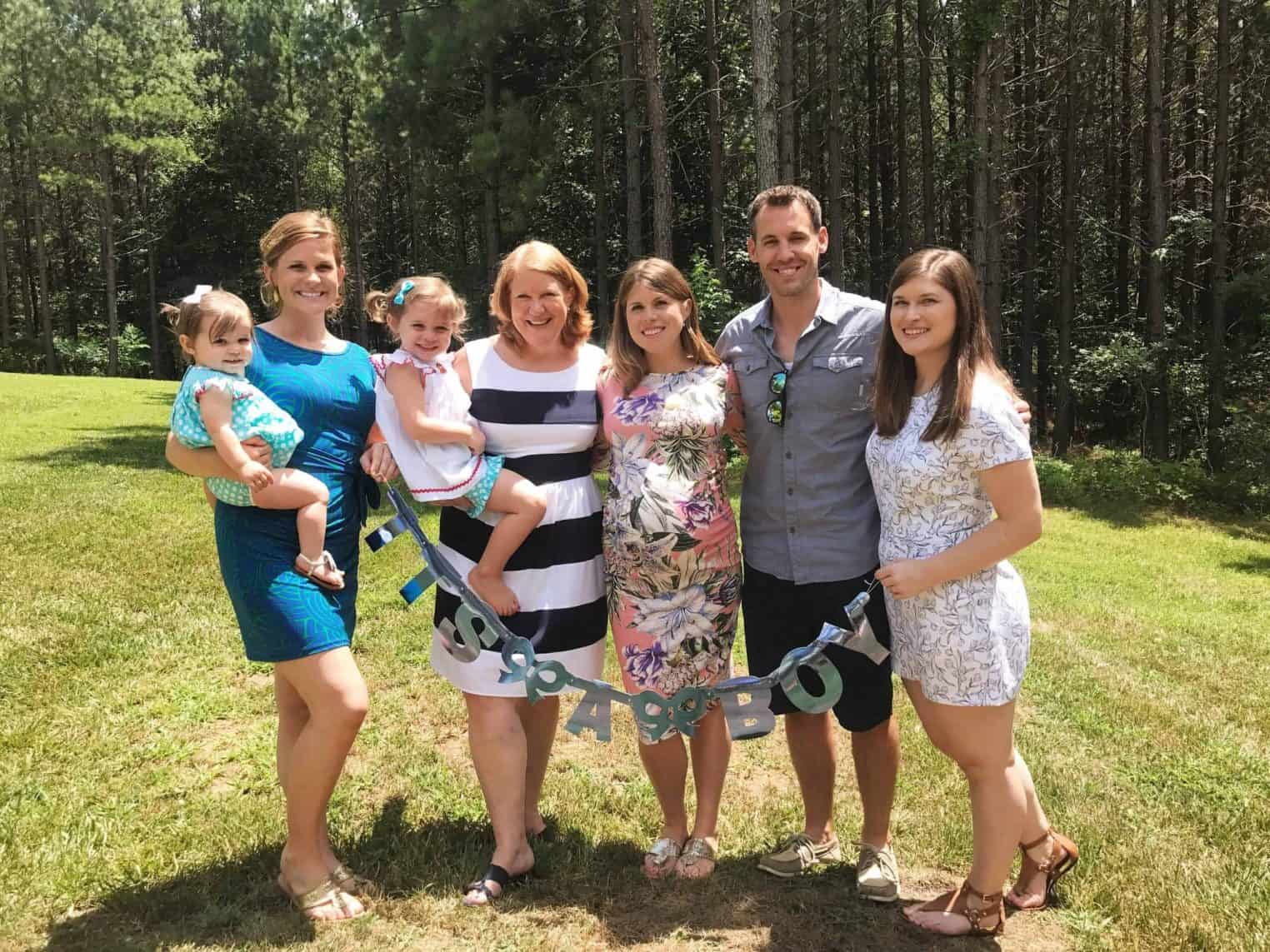 With My Family At Our Baby Shower This Summer. 