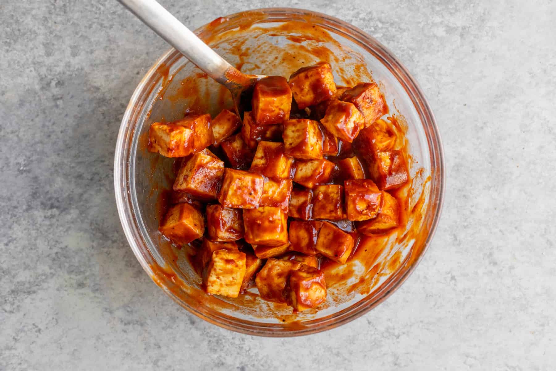 tofu in a bbq sauce marinade