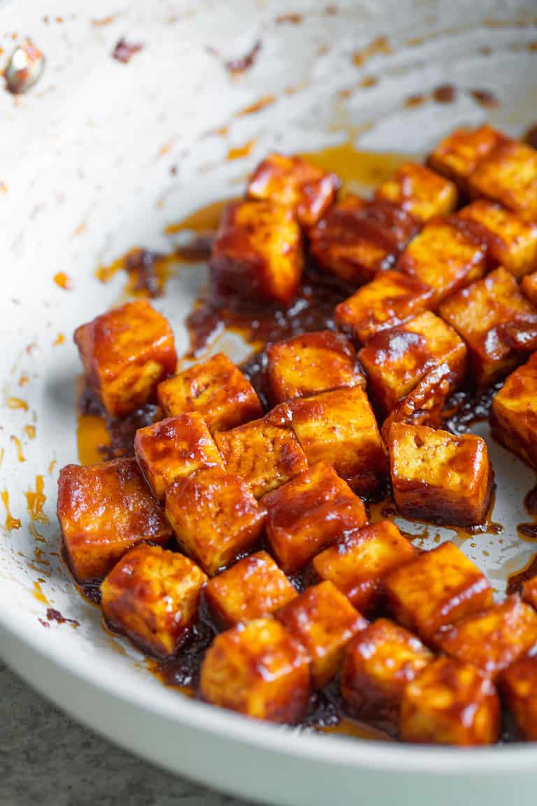 BBQ Tofu (simple and easy!) - Delish Knowledge