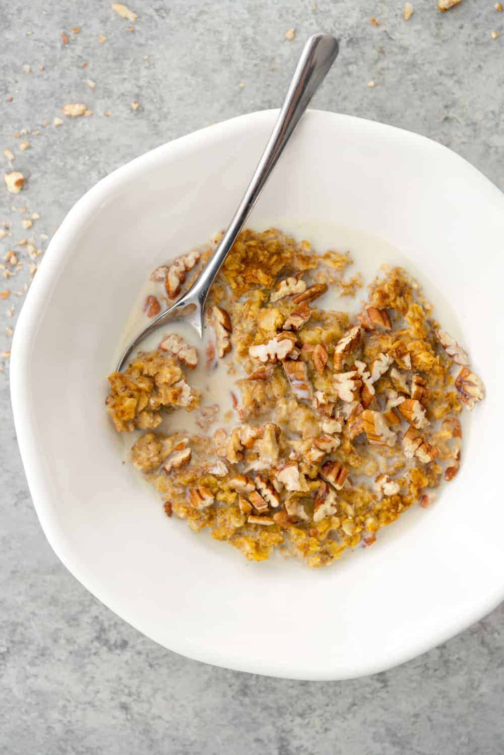 Baked Pumpkin Oatmeal With Pecan