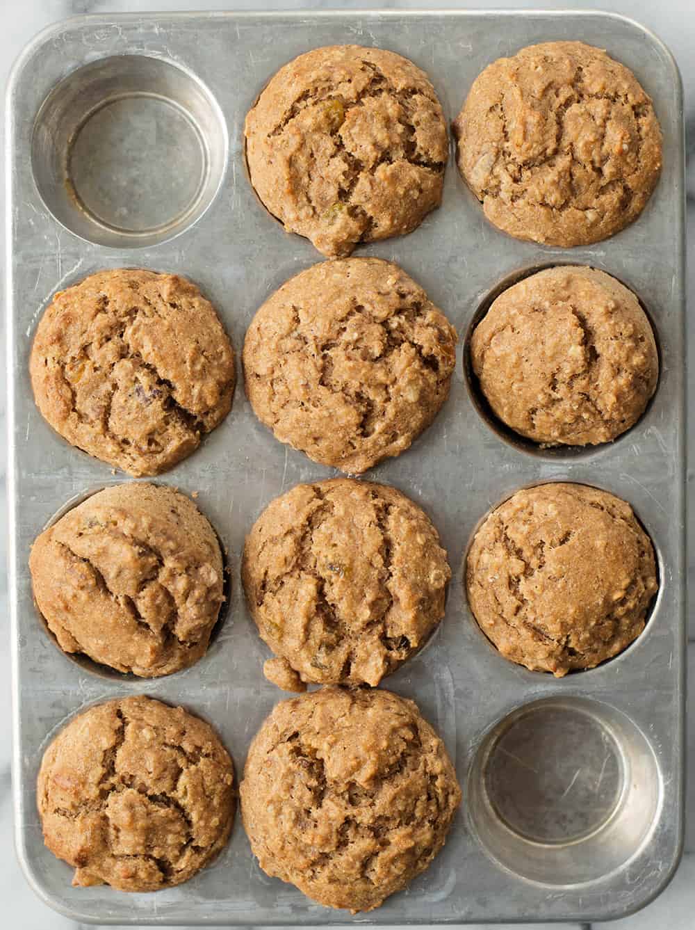 pan of healthy vegan muffins