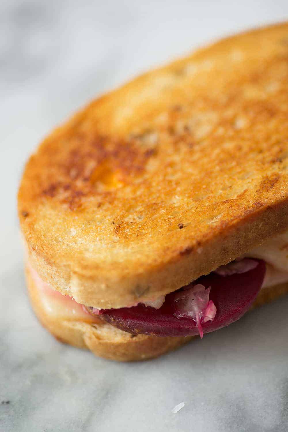 Vegetarian Reuben Sandwich With Beets