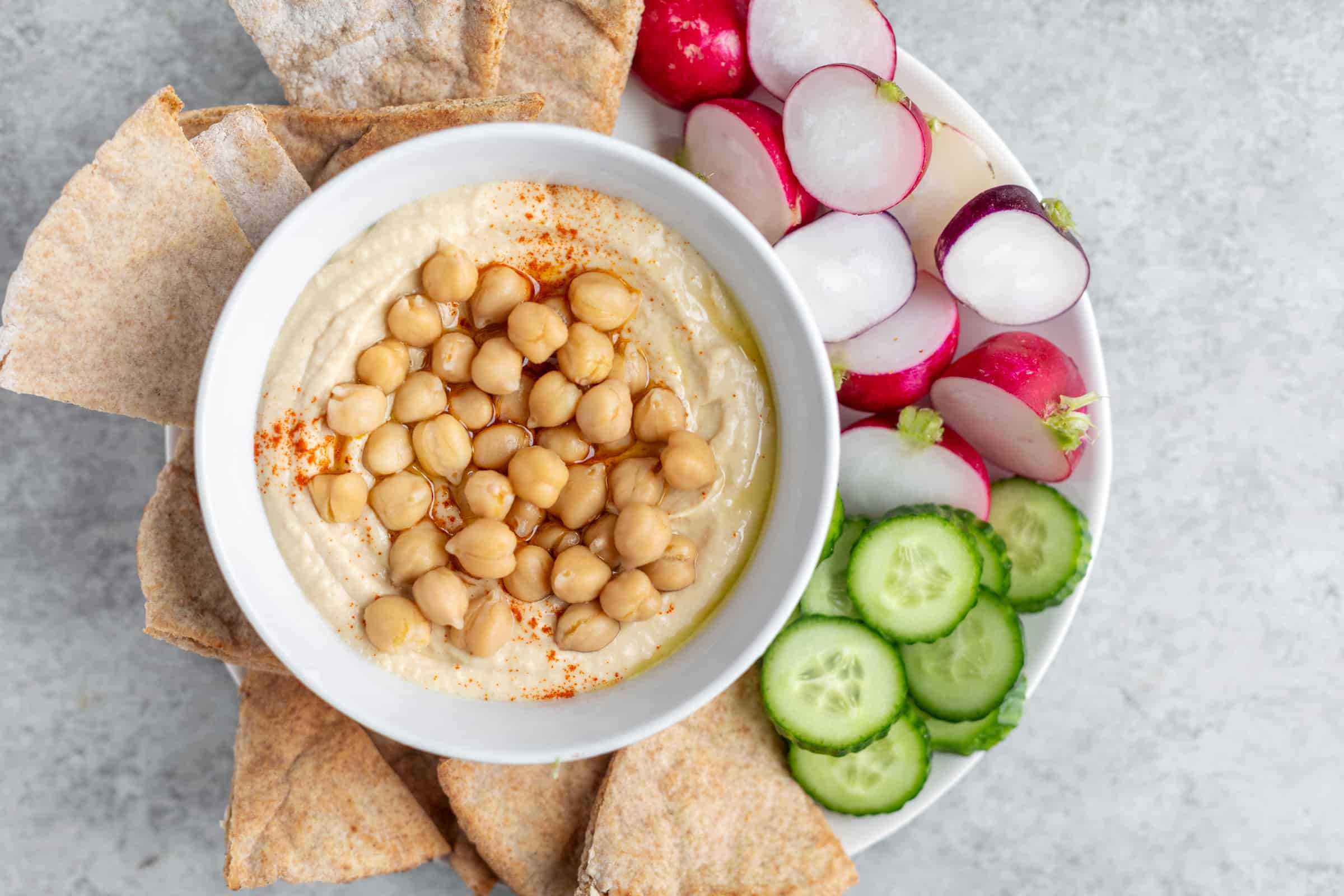 Homemade Hummus Recipe With Vegetables