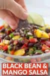 black bean mango salsa with texts