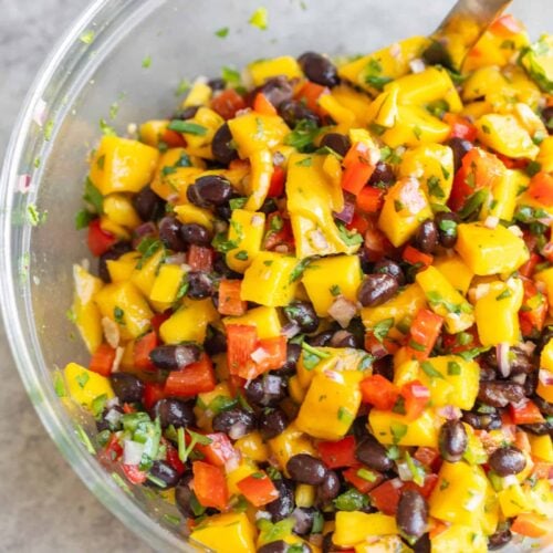 Fresh Black Bean and Mango Salsa 10 Bowl Of Mango Black Bean Salsa