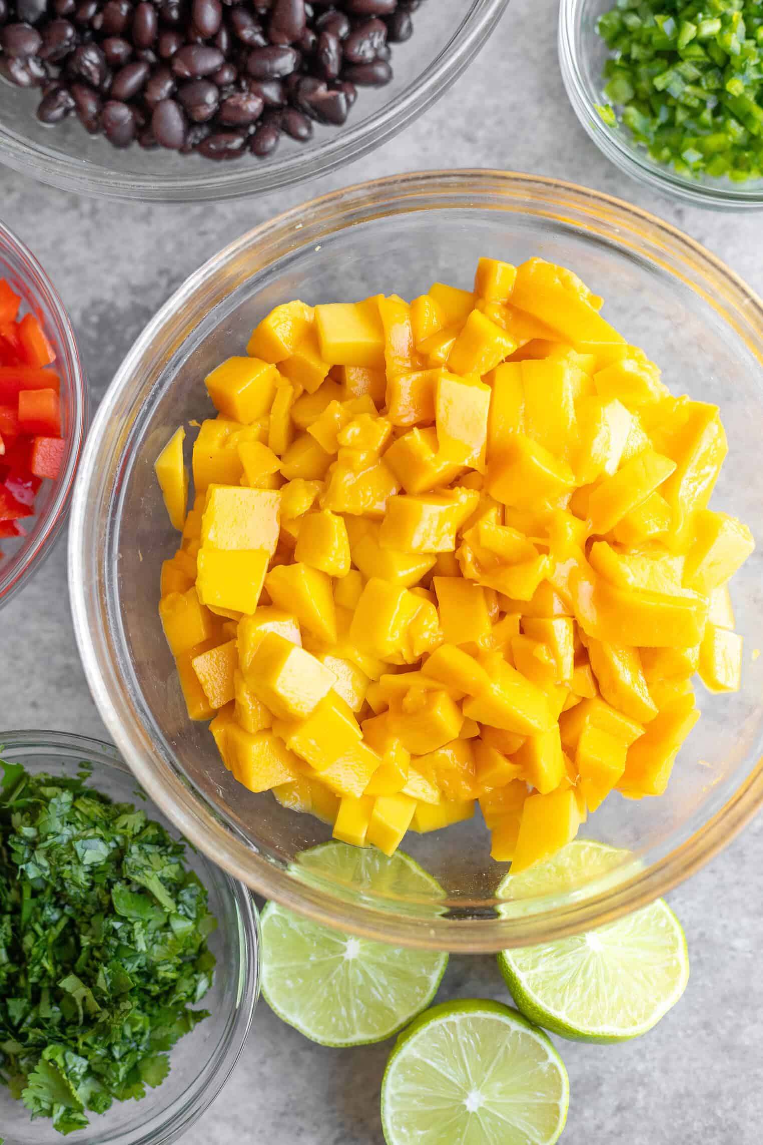 ingredients for mango salsa