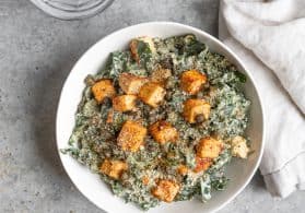 Blackened Tofu Caesar Salad