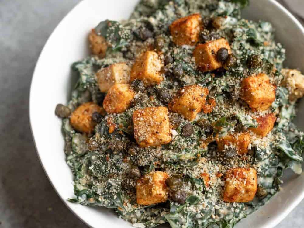 Blackened Tofu Caesar Salad