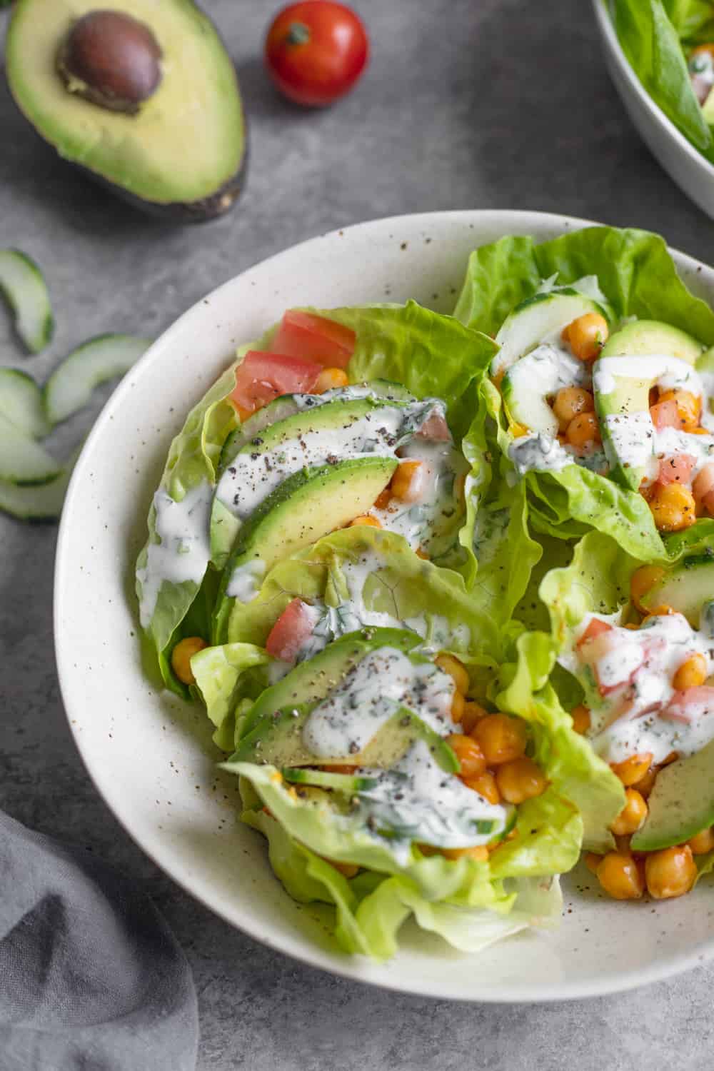 Buffalo Chickpea Lettuce Wraps