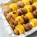 Vegan Sausage and Potato Kebobs