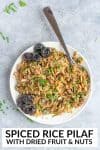 California Prune Rice Pilaf with texts