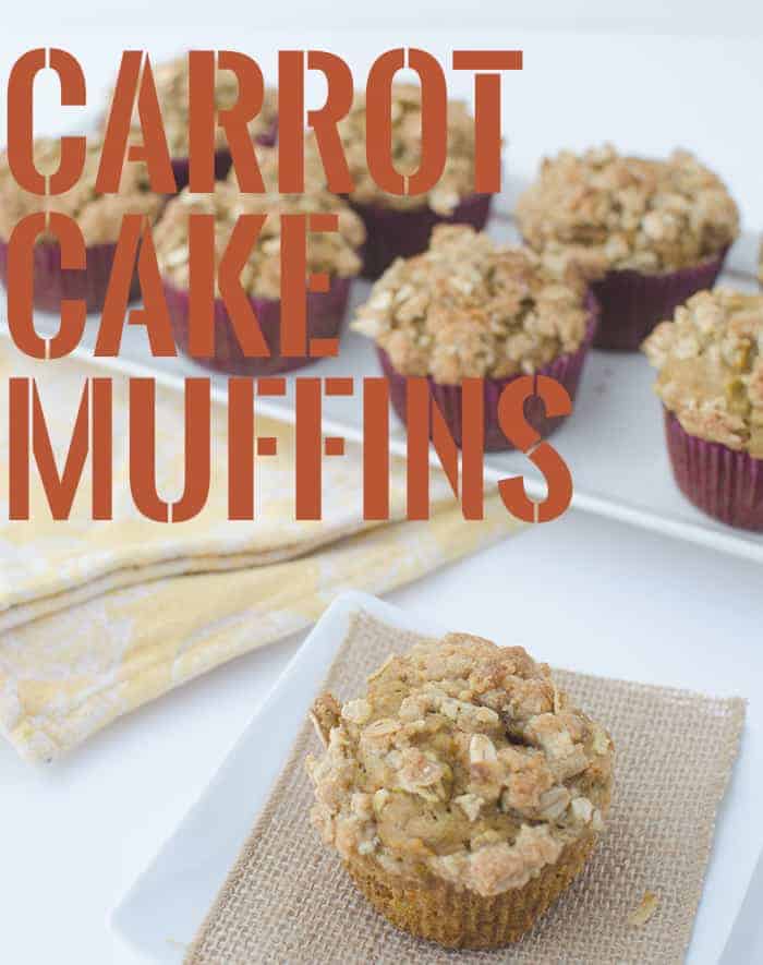 Vegan Carrot Cake Muffins! Healthy, low-fat muffins that taste like carrot cake. 