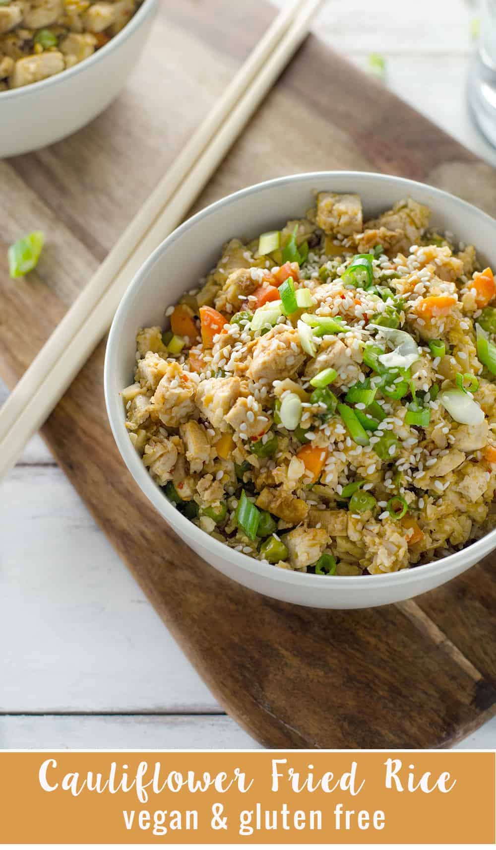 Easy Vegan Cauliflower Fried Rice! Ready In Less Than 20 Minutes, Low-Calorie, Low-Fat, Low-Carb And Delicious! Vegan And Gluten-Free | 