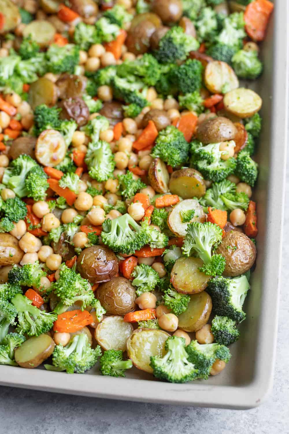 Chickpea, Broccoli and Potato Sheet Pan Dinner