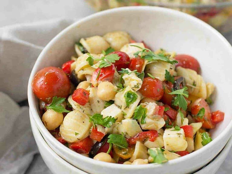 Chopped Italian Pasta Salad! The Perfect Pasta Salad For Summer, Picnics And Cookouts. Vegetarian, Easily Vegan. | Www.delishknowledge.com