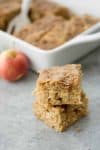 Cinnamon Spice Apple Cake! Similar to a coffee cake, perfect for brunch. This cake is packed with fresh apples and spices and topped with cinnamon-sugar. A must-make for Fall. | www.delishknowledge.com