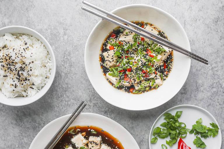 Two Bowls Of Silken Tofu