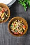 grilled corn and farro salad