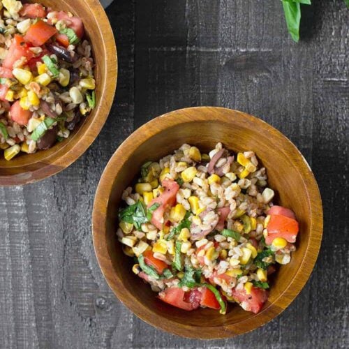 Grilled Corn And Farro Salad