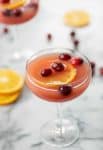 Cranberry Orange Champagne Punch! The gorgeous punch is a must for your holiday table. Refreshing, sparkling and festive! | www.delishknowledge.com