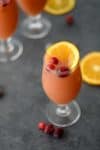 Cranberry Orange Beer Shandy! You've gotta try this three ingredient cocktail, perfect for holiday and christmas entertaining. Refreshing, delicious and can easily be made into pitchers for parties. | www.delishknowledge.com