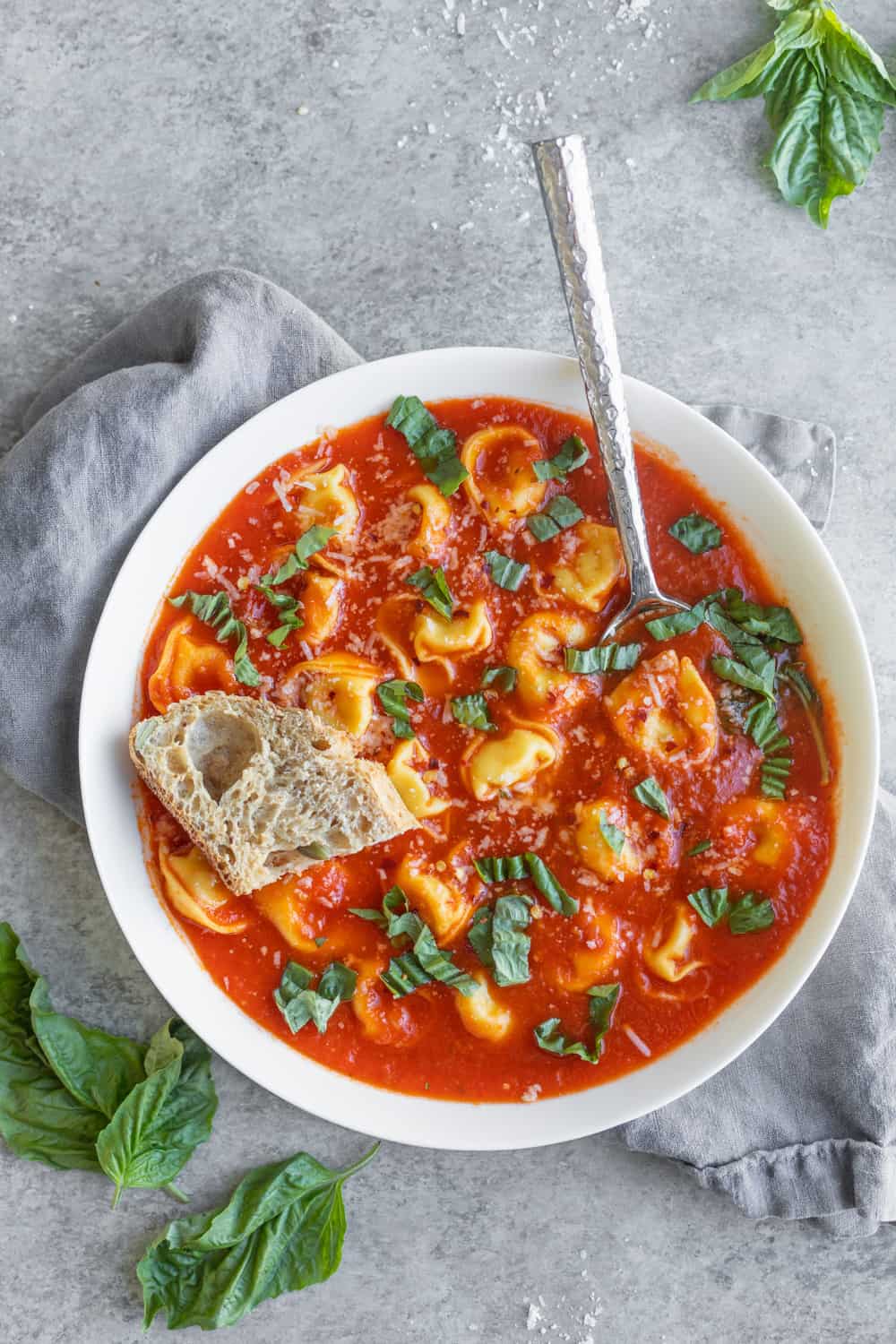 Creamy Tortellini Tomato Soup