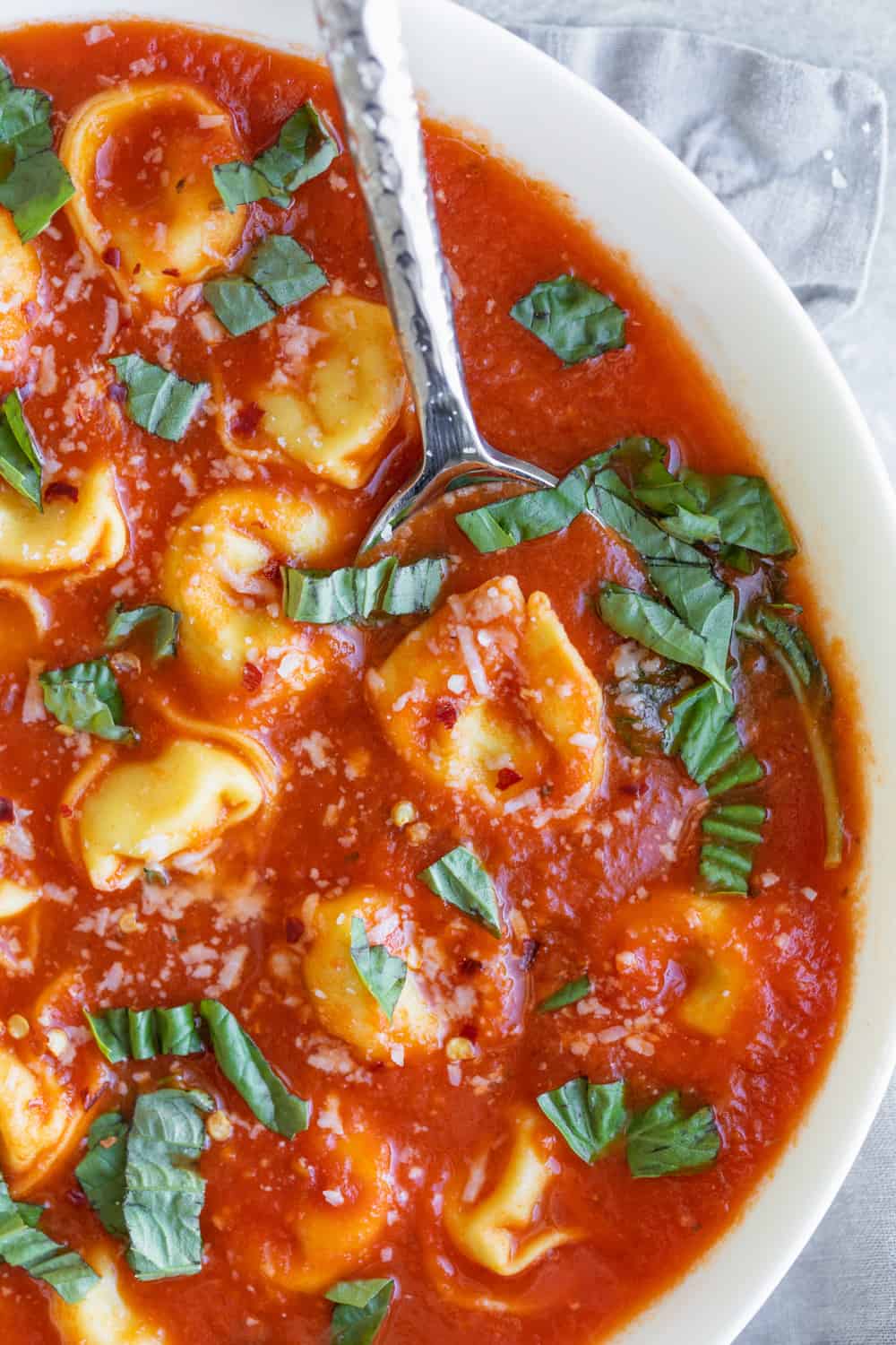 Creamy Tomato Tortellini Soup