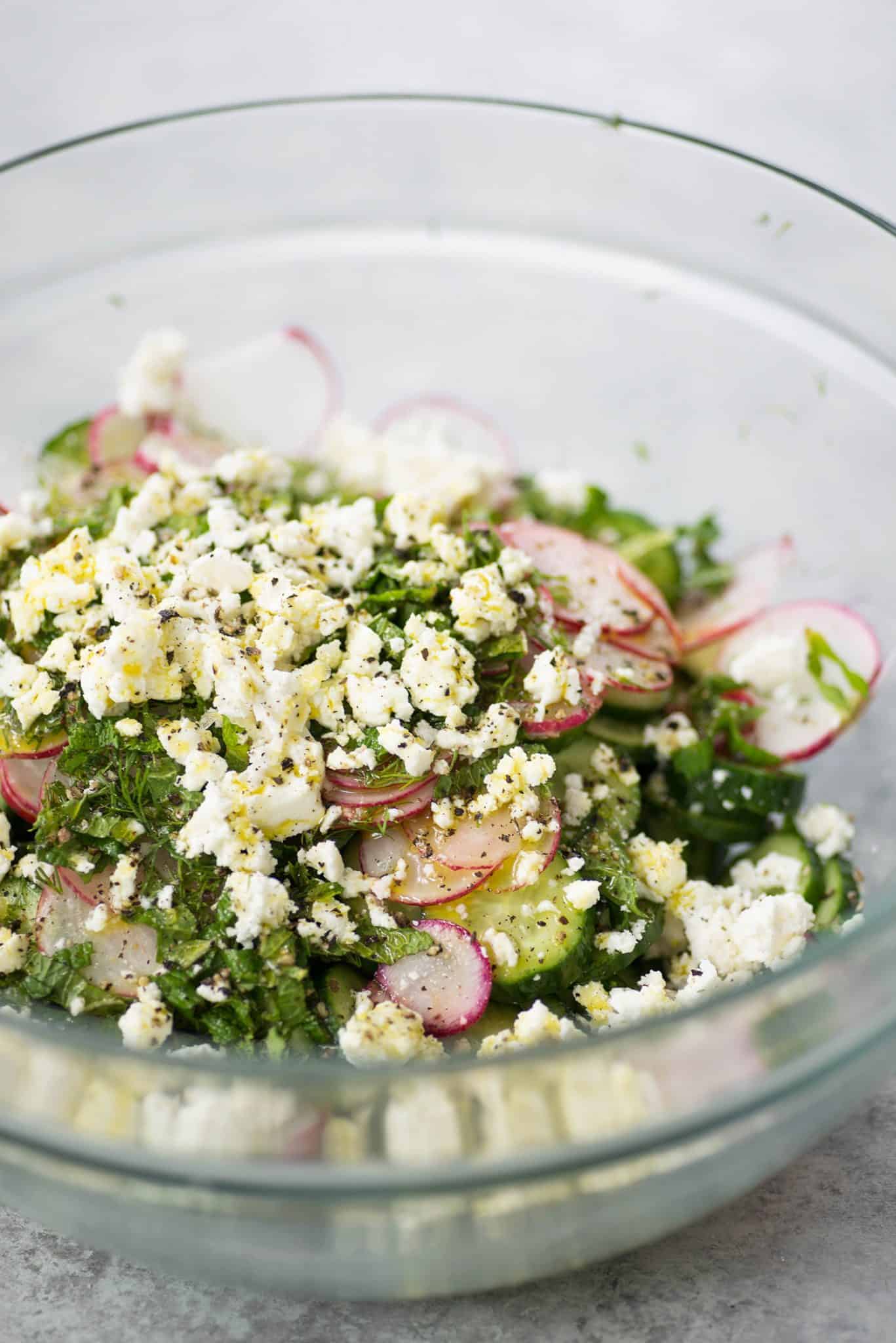 Cucumber, Dill And Radish Salad! A Must-Make Side-Dish; Refreshing, Delicious And Healthy! Vegetarian And Gluten-Free | Delishknowledge.com