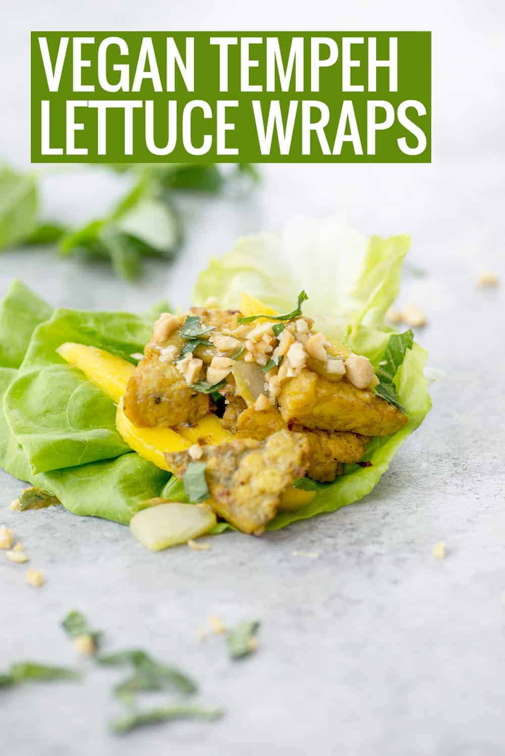 vegan tempeh lettuce wraps