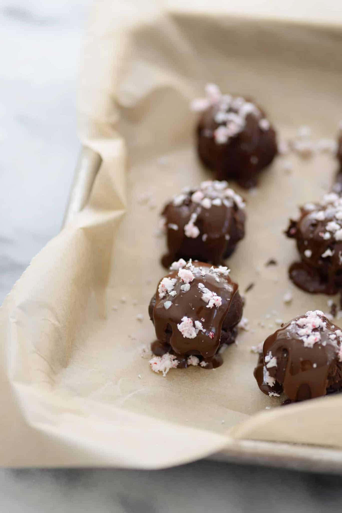 Dark Chocolate Peppermint Truffles Delish Knowledge