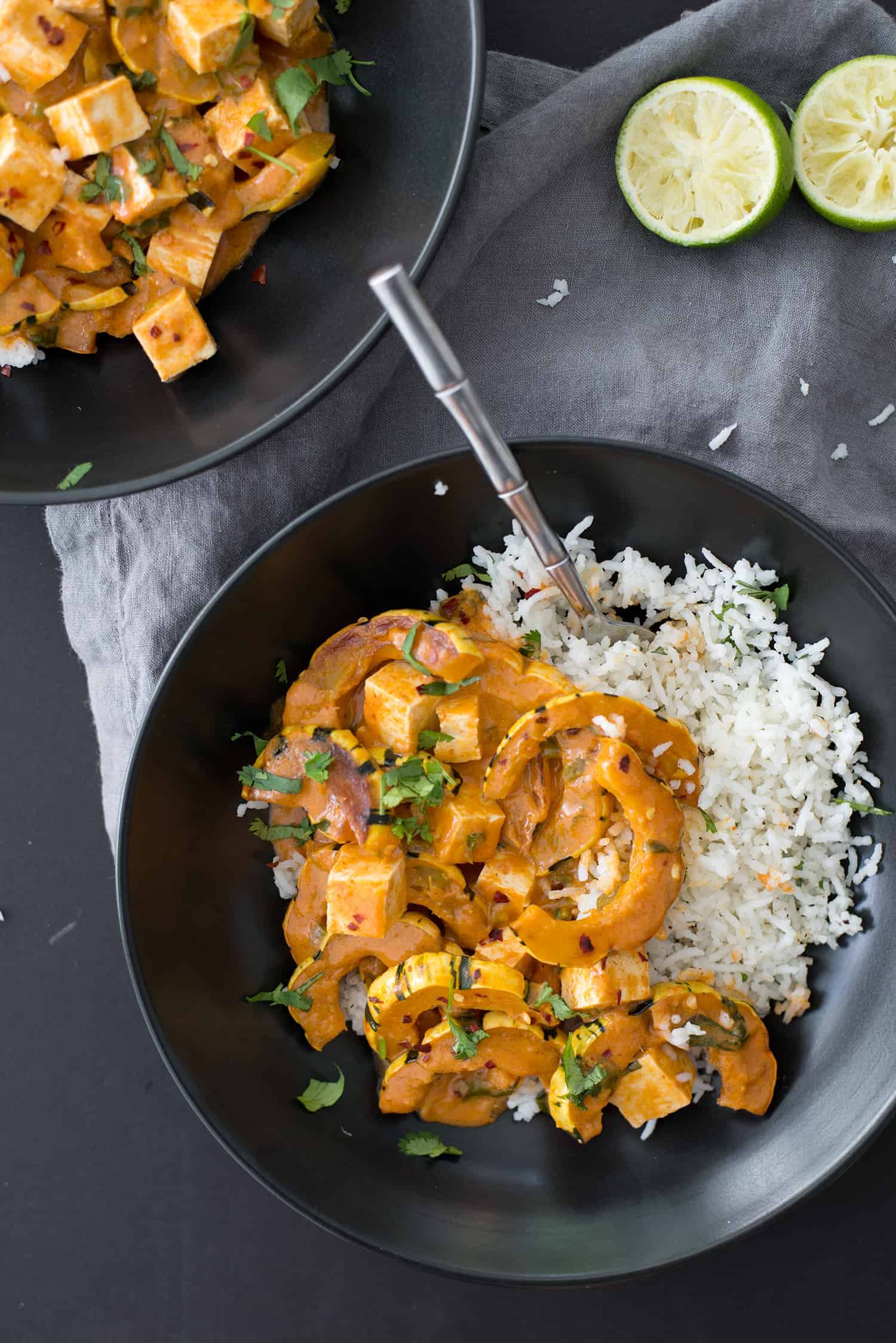 Vegan Delicata Squash Red Curry - Delish Knowledge