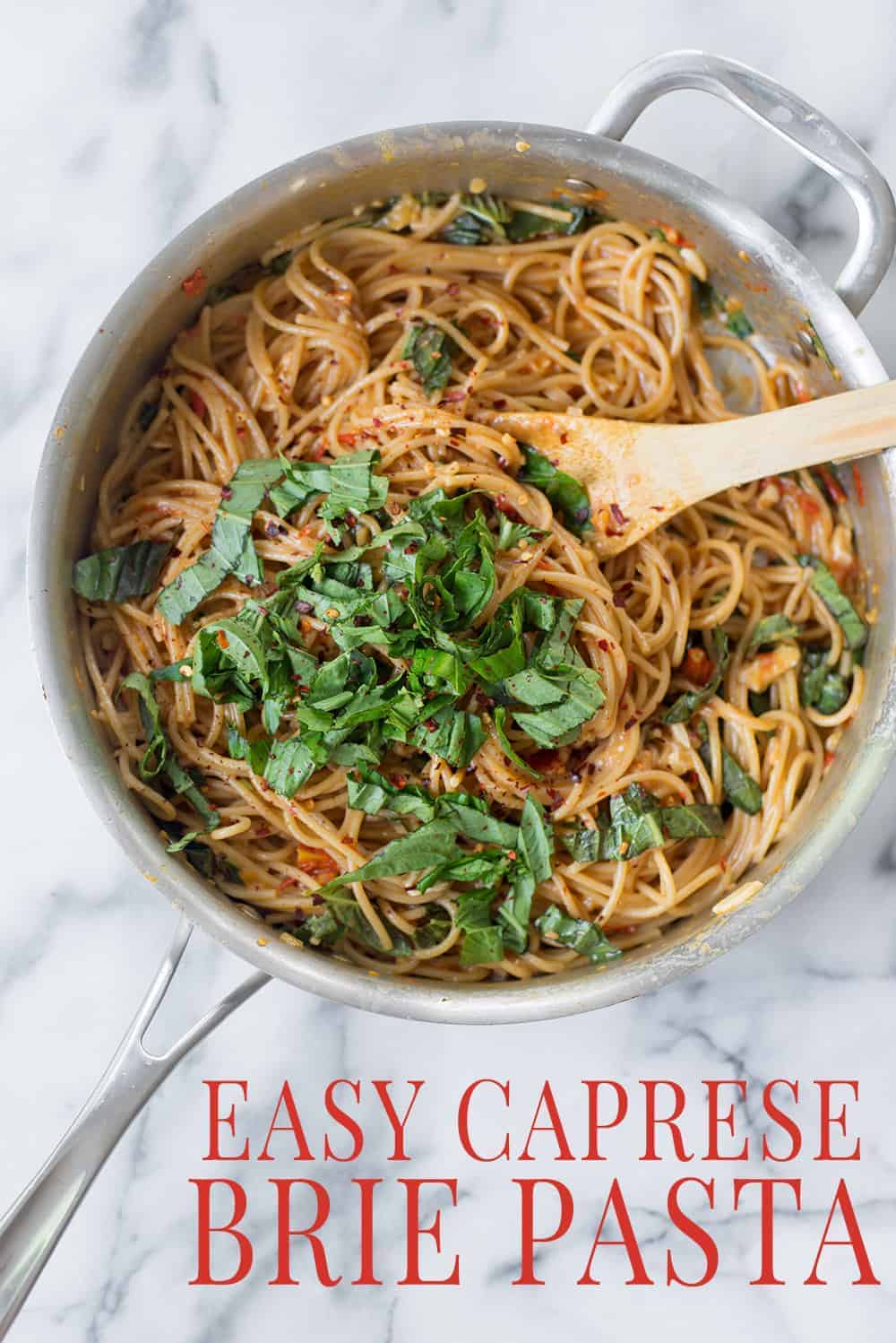 pan of brie pasta