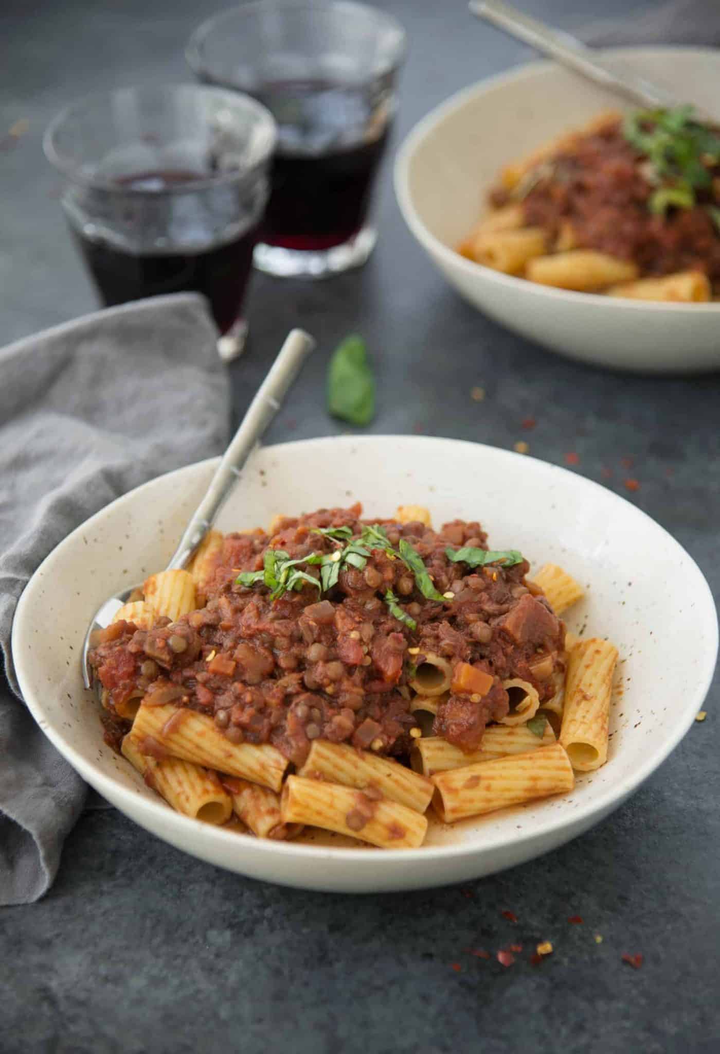 Eggplant Lentil Bolognese Delish Knowledge