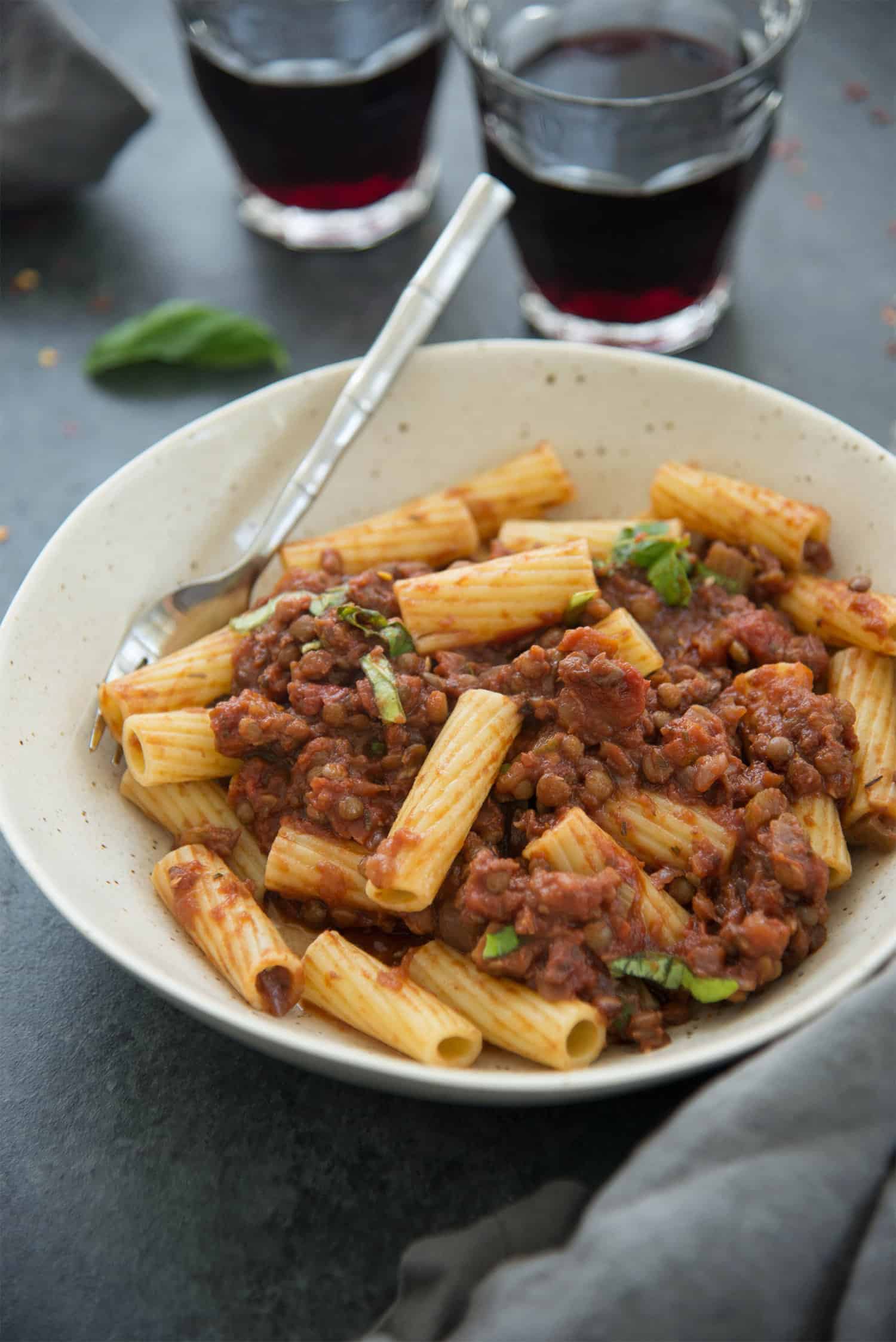 35 Easy Vegan Lentil Recipes 15 Bolognese In Bowl With Spoon