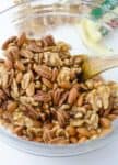 Perfect hostess gift and healthy snack! Espresso Glazed Mixed Nuts! Just a handful of ingredients, ready in 30 minutes. #vegan and #glutenfree
